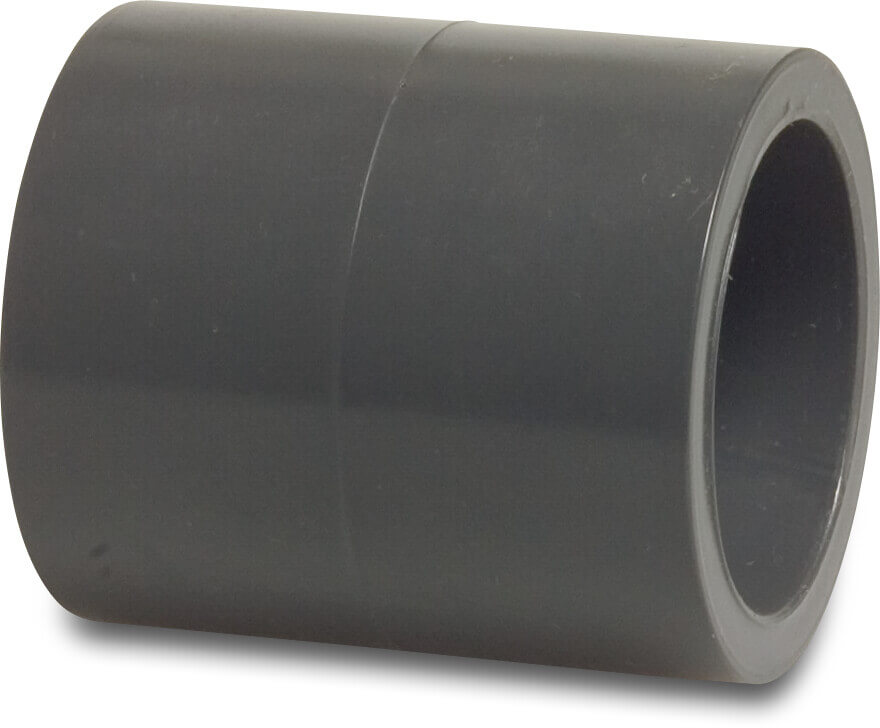 Socket PVC-U 250 mm glue socket 10bar grey